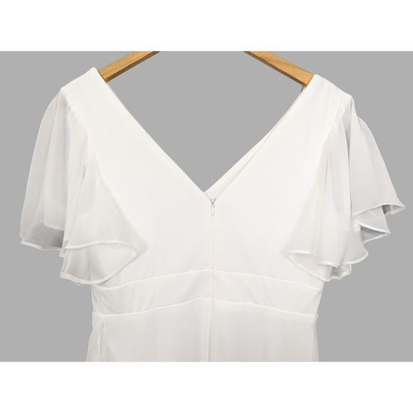 Ever Pretty NWT V-Neck High Low Ruffles Chiffon Dress Size Large - Picture 12 of 16